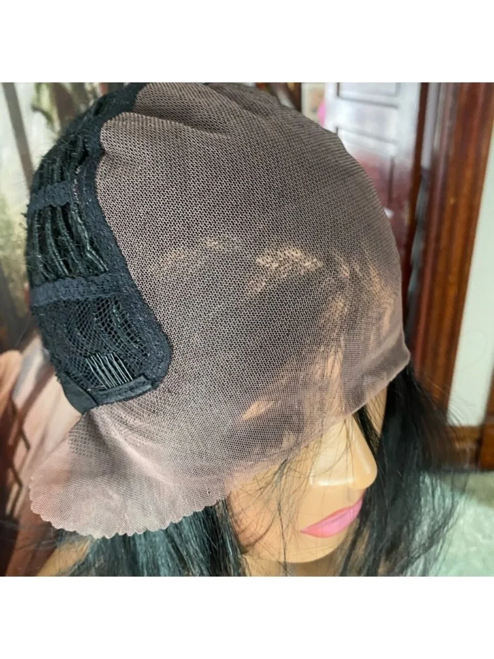 NEW! Free part Lace Front Wig - black angled bob